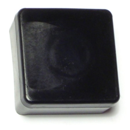 Midwest Fastener 1" Black Plastic Outside Square End Caps 4PK 66887